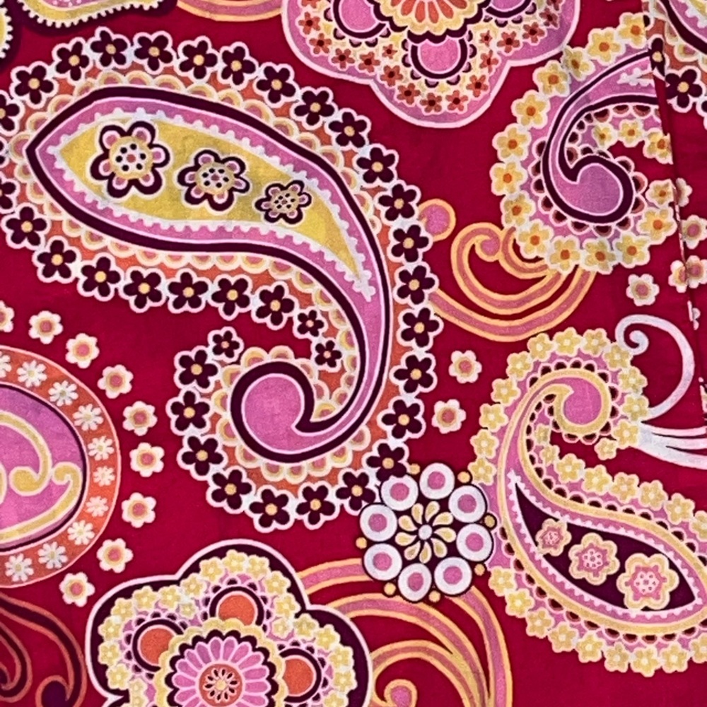 Vera Bradley Red and Pink Paisley Casual‎ Bottoms Size XS - Picture 3 of 4